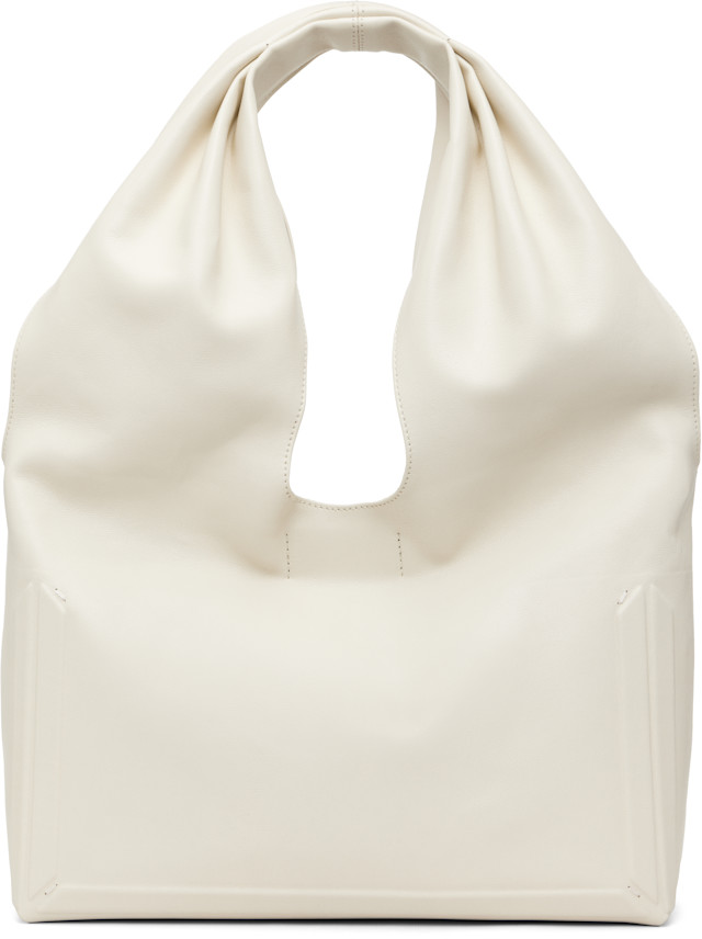 Maison Margiela: オフホワイト ミディアム Box バッグ | SSENSE 日本
