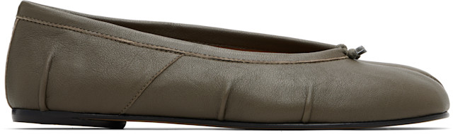 Maison Margiela: Taupe Tabi New Ballerina Flats | SSENSE Canada