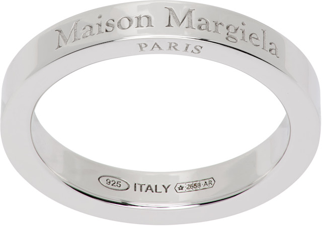 Maison Margiela ロゴ リング Maison Margiela: Logo Ring | SSENSE