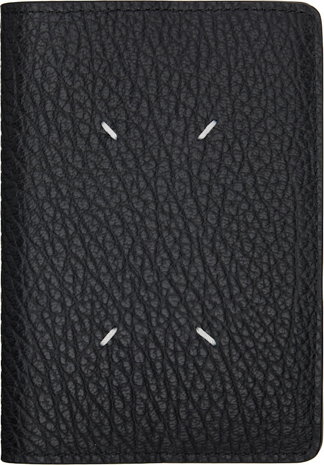 Maison Margiela: ブラック Four Stitches パスポートケース | SSENSE 日本