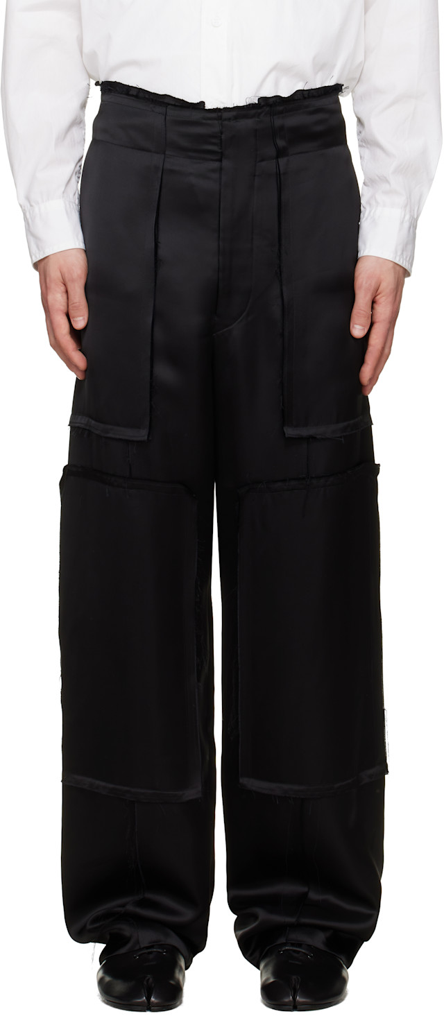 Maison Margiela: Black Raw Edge Trousers | SSENSE