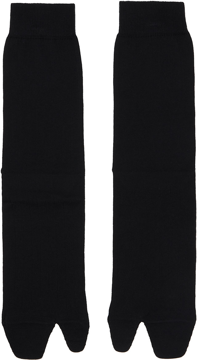 Maison Margiela: ブラック Tabi ソックス | SSENSE 日本