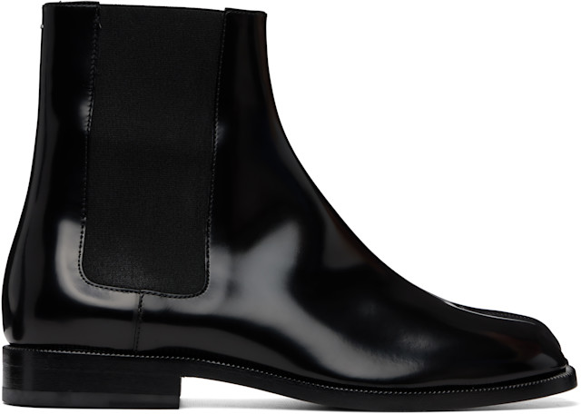Maison Margiela: ブラック Tabi チェルシーブーツ | SSENSE 日本