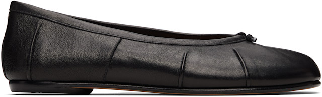 Maison Margiela: Black Tabi Ballerina Flats | SSENSE Canada