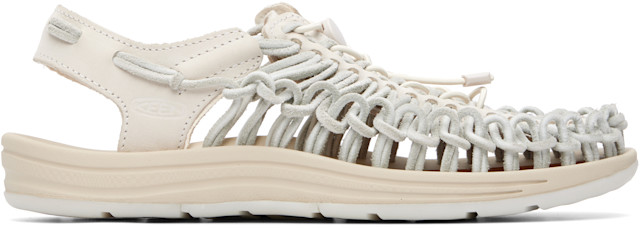 KEEN: オフホワイト UNEEK レザー サンダル | SSENSE 日本