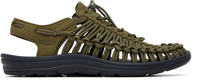 KEEN: カーキ UNEEK サンダル | SSENSE 日本