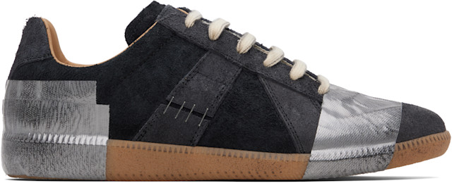 Maison Margiela: Black Replica Sneakers | SSENSE