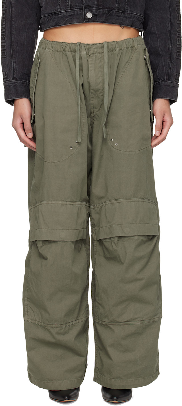 Alexander Wang: カーキ Articulated Pockets ミッドライズ カーゴ