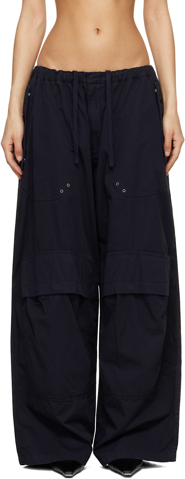Alexander Wang: Black Articulated Mid-Rise Cargo Pants | SSENSE