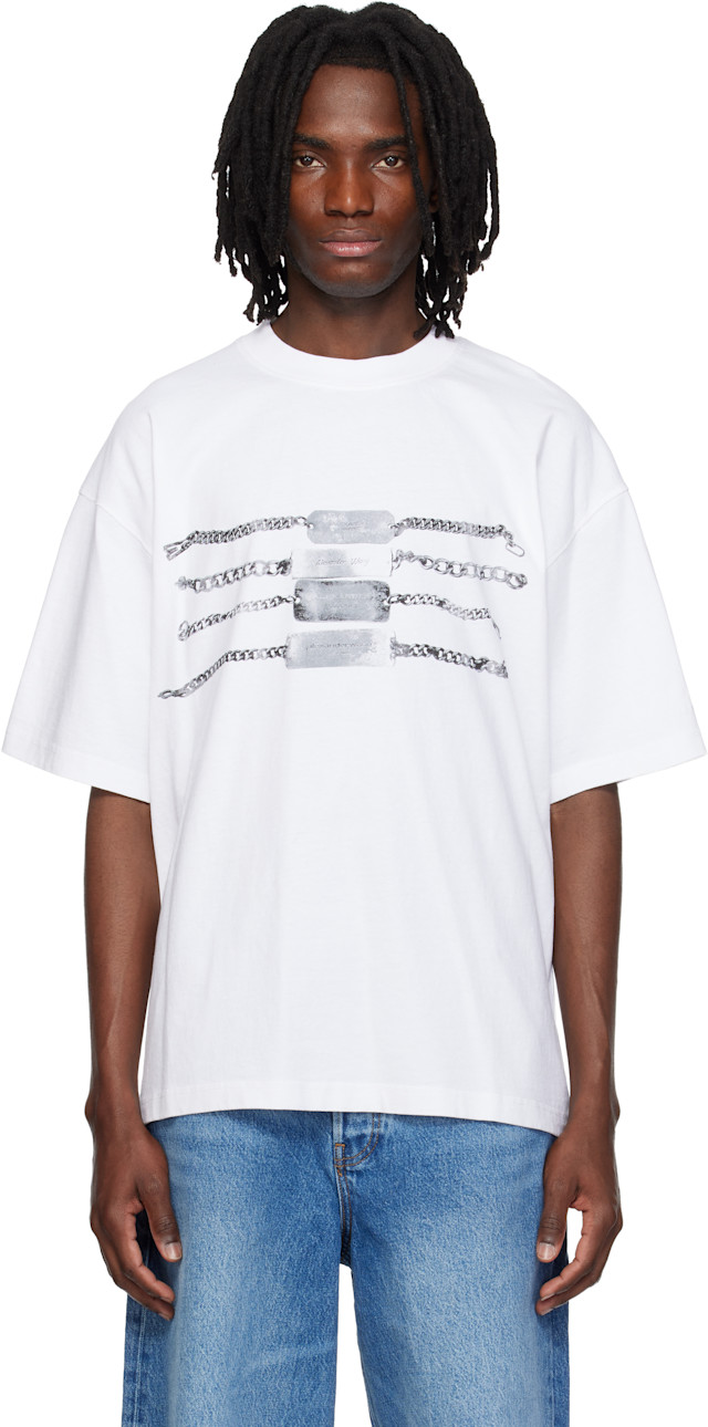Alexander Wang: White Oversized Graphic T-shirt | SSENSE