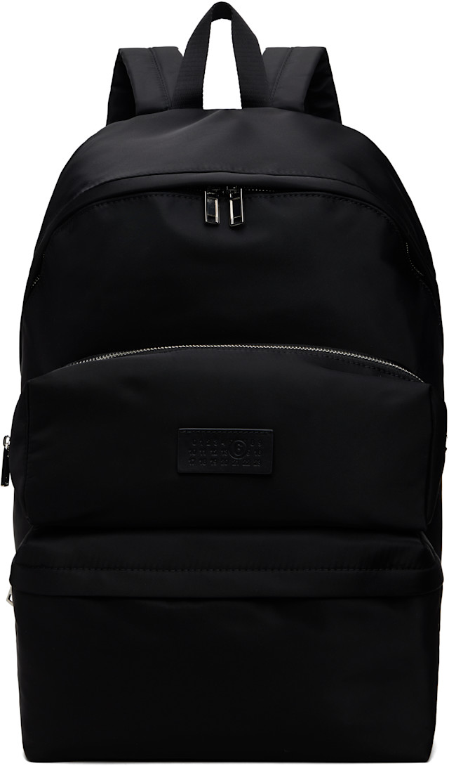 MM⑥ Maison Margiela 数字ロゴ バックパック ブラック MM6 Maison Margiela: ブラック Numeric バックパック | SSENSE 日本