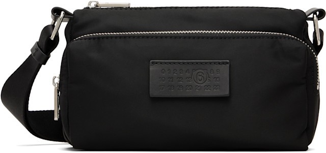 MM6 Maison Margiela: Black Nylon Pockets Crossbody Bag | SSENSE Canada