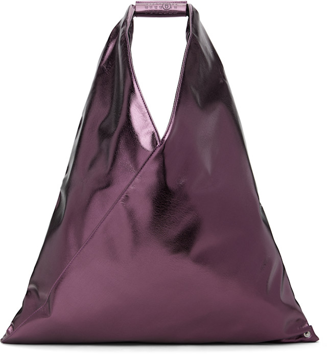 MM6 Maison Margiela: Purple Classic Triangle Tote | SSENSE