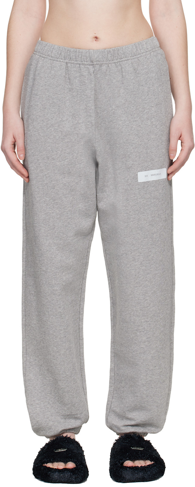 MM6 Maison Margiela: グレー Unbrushed Cotton スウェットパンツ