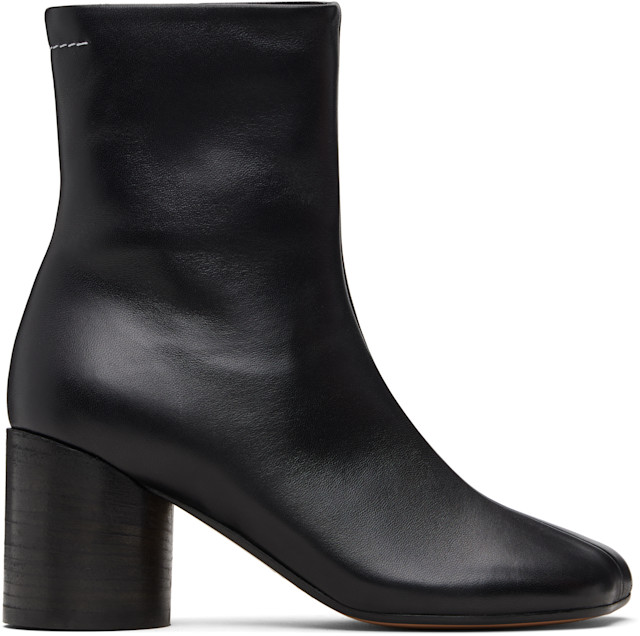 MM6 Maison Margiela: Black Anatomic Ankle Boots | SSENSE