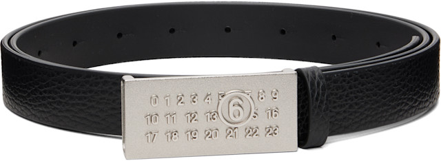 MM6 Maison Margiela: Black Numeric Belt | SSENSE