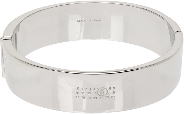MM6 Maison Margiela: Engraved-Logo Bracelet | SSENSE