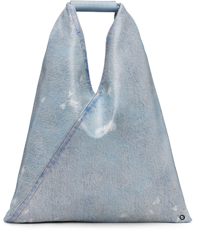 MM6 Maison Margiela: ブルー スモール トライアングルトート | SSENSE