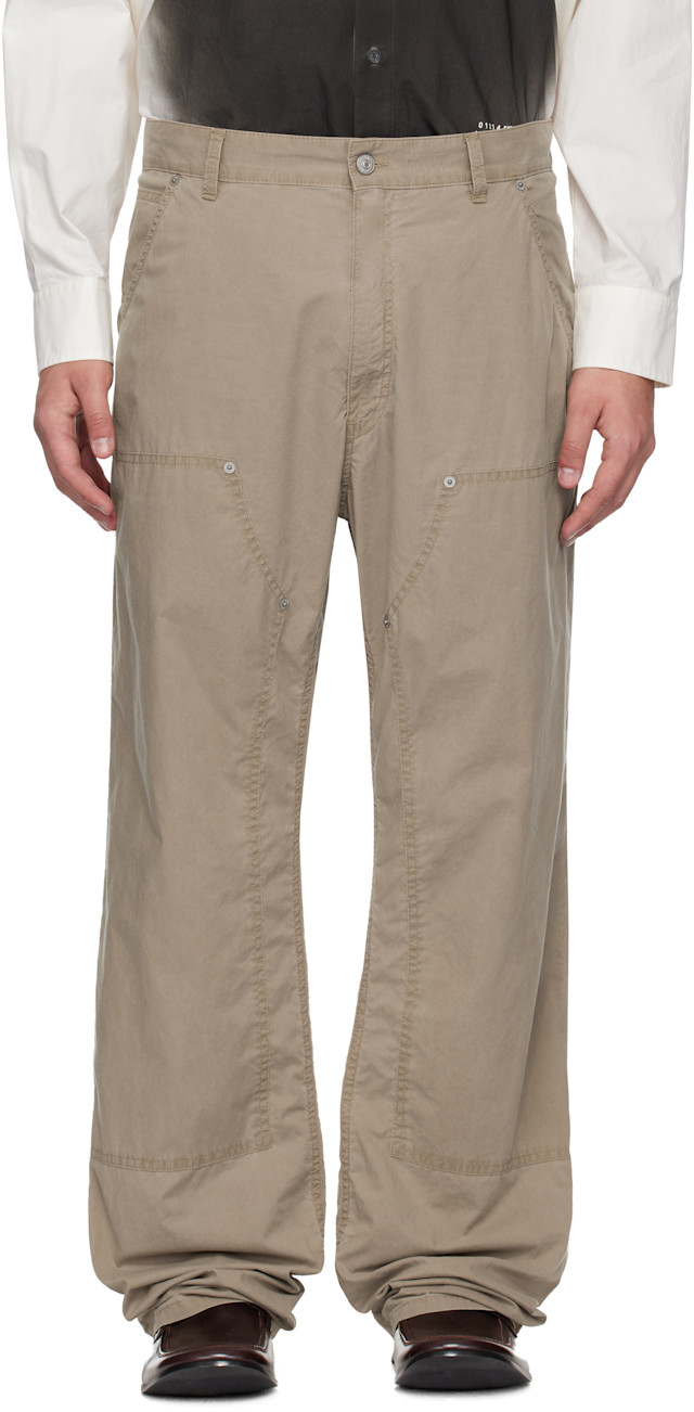 MM6 Maison Margiela: Beige 5 Pockets Jeans | SSENSE
