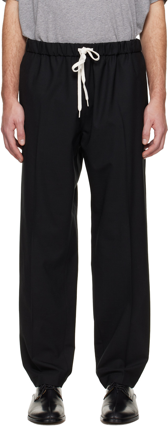 パンツ Maison Margiela 16SS Drawstring Pants MM6 Maison Margiela: Black Drawstring Trousers | SSENSE