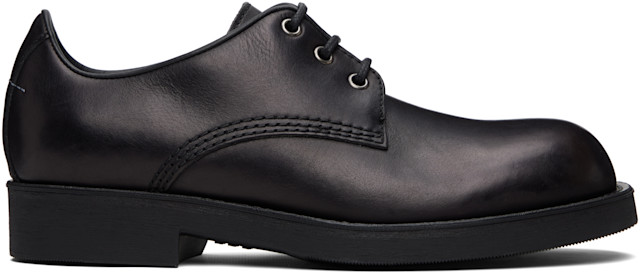 MM6 Maison Margiela: Black Lace-Up Derbys | SSENSE