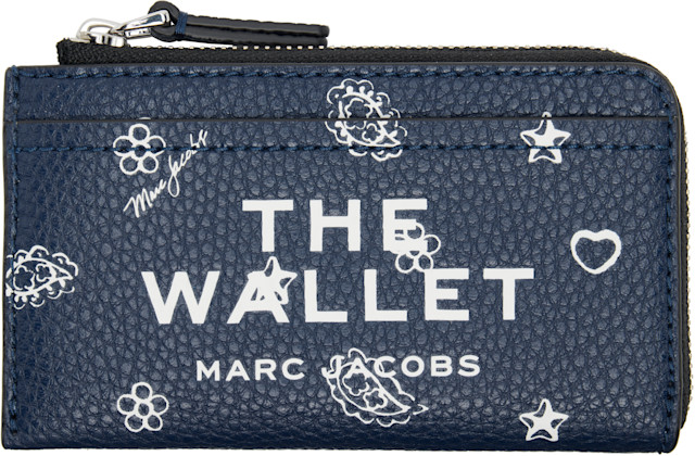 Marc Jacobs: Navy 'The Bandana Top Zip Multi' Wallet | SSENSE