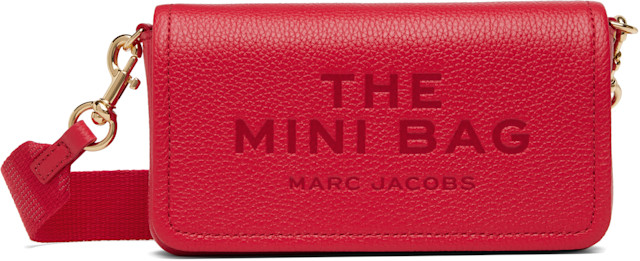 Marc Jacobs: Red 'The Leather Mini' Bag | SSENSE