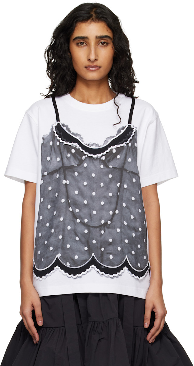 Marc Jacobs: White Trompe L'Oeil Cami T-shirt | SSENSE