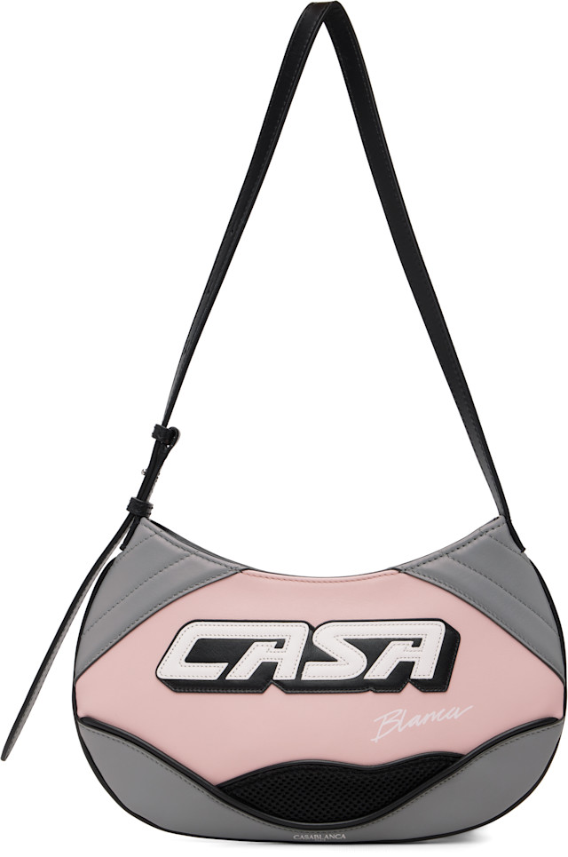 Casablanca: Pink Slim Biker Bag | SSENSE