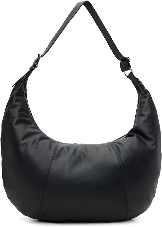 YOKE: Black Calf Leather Circle Bag | SSENSE