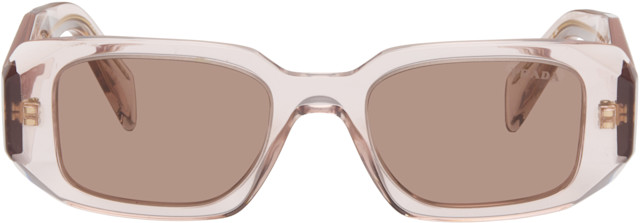 お値下げ中✨PRADA サングラス ピンクベージュ Prada Eyewear: ピンク 'Prada Symbole' サングラス | SSENSE 日本