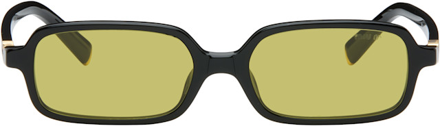 【極美品】miumiu Eyewear Regard Sunglasses Miu Miu Eyewear: Black Miu Regard Sunglasses | SSENSE