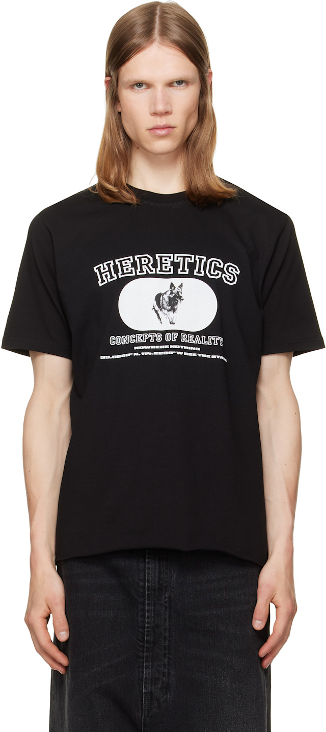 JKEEFER: Black 'Concepts of Reality' T-shirt | SSENSE