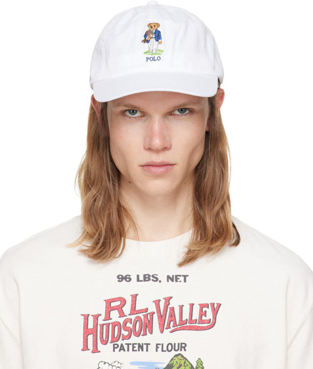 Polo Ralph Lauren: ホワイト Polo ベア ツイル ベースボールキャップ