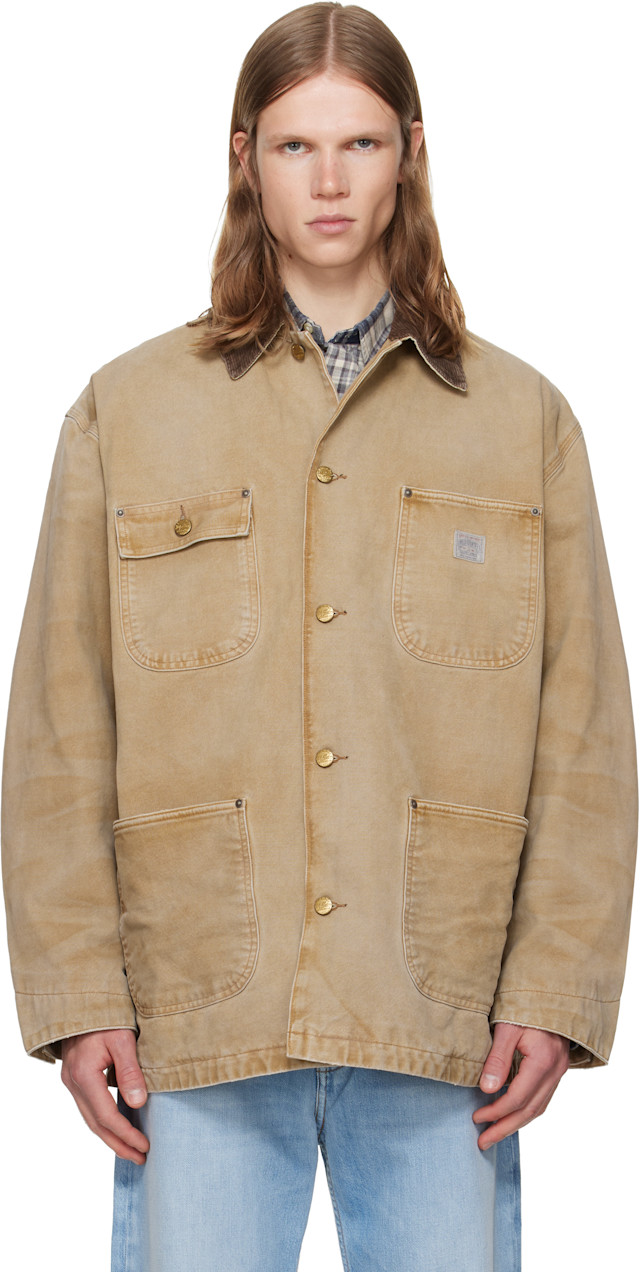 Polo Ralph Lauren: Tan Canvas Field Jacket | SSENSE