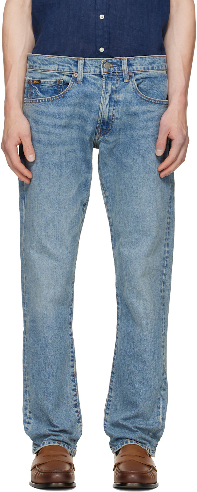 Polo Ralph Lauren: Blue Varick Slim Straight Stretch Jean | SSENSE