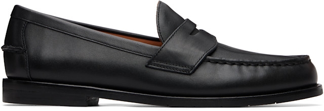 Polo Ralph Lauren: ブラック Alston レザー ペニーローファー