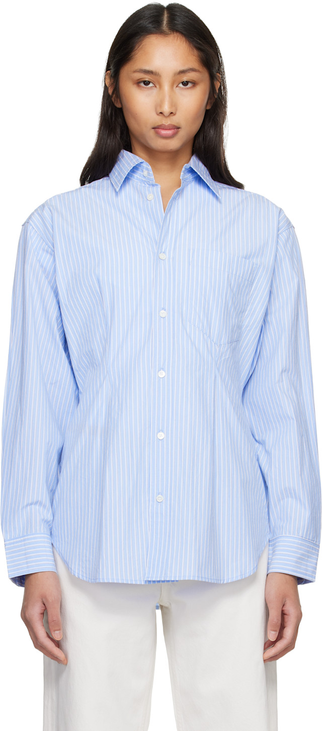 AGOLDE: Blue Cinch Shirt | SSENSE