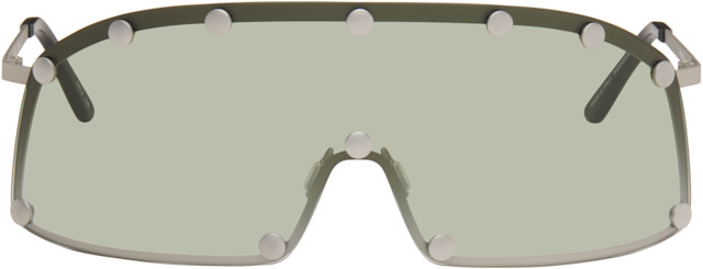 Rick Owens: Silver Shielding Sunglasses | SSENSE