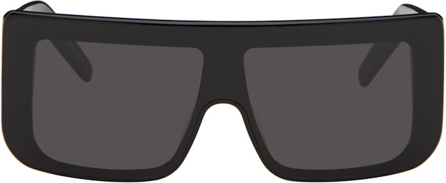 Rick Owens: Black Temple Documenta Sunglasses | SSENSE
