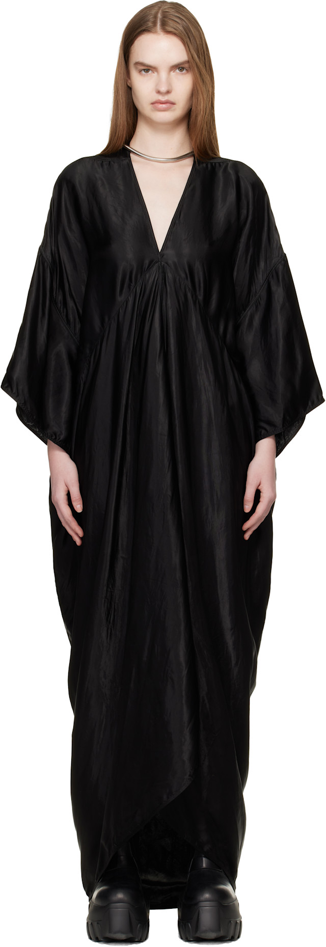 Rick Owens: Black Temple Tommykite Maxi Dress | SSENSE