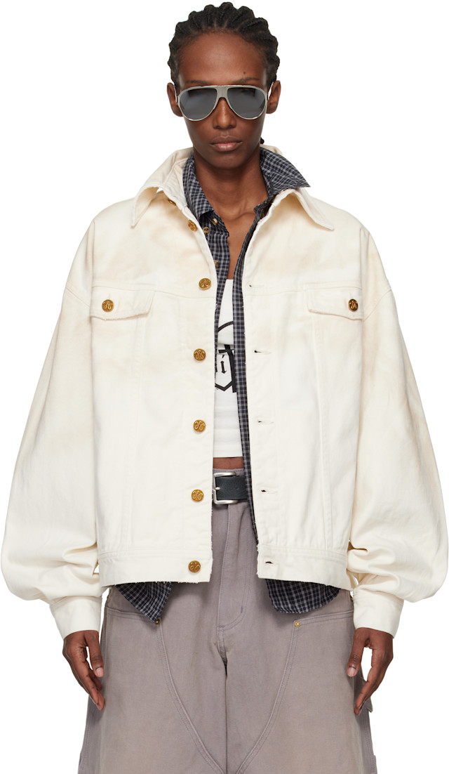 WILLY CHAVARRIA: Off-White Chachi Denim Trucker Jacket | SSENSE