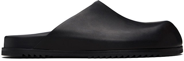 Rick Owens: Black Temple Mule Granola Loafers | SSENSE
