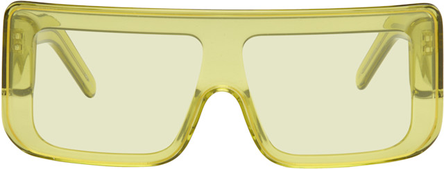 Rick Owens: Yellow Documenta Sunglasses | SSENSE