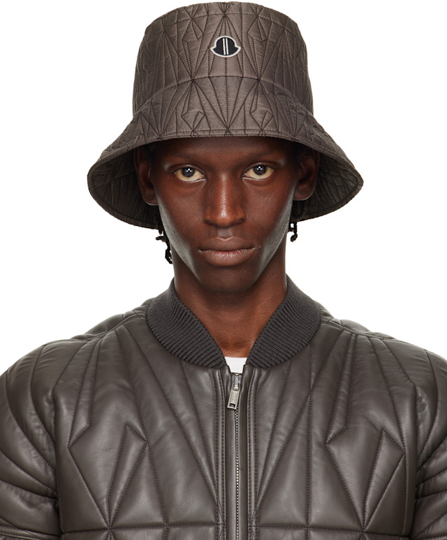 Rick Owens: Moncler + Rick Owens グレー バケットハット | SSENSE 日本