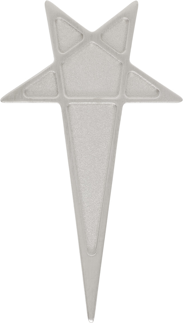 Rick Owens: Temple Pentagram Lapel Pin | SSENSE