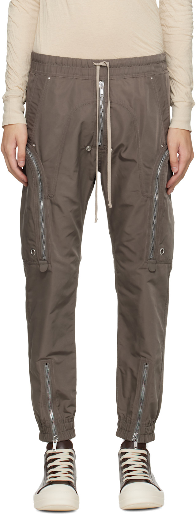 Rick Owens: Gray Temple Bauhaus Cargo Pants | SSENSE