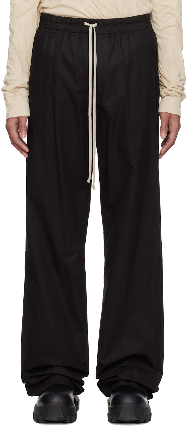 Rick Owens: ブラック Temple Dietrich ドローストリング トラウザーズ