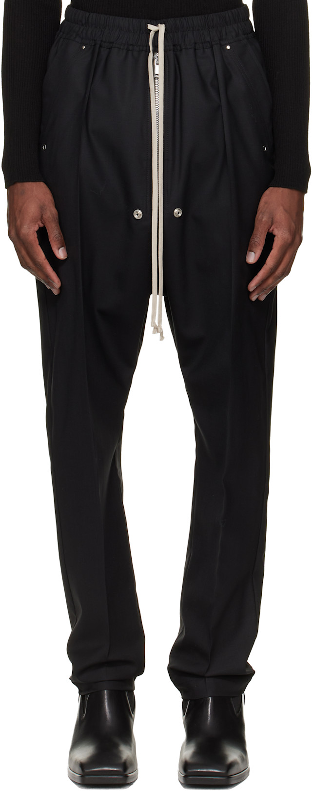Rick Owens: Black Temple Bela Pants | SSENSE