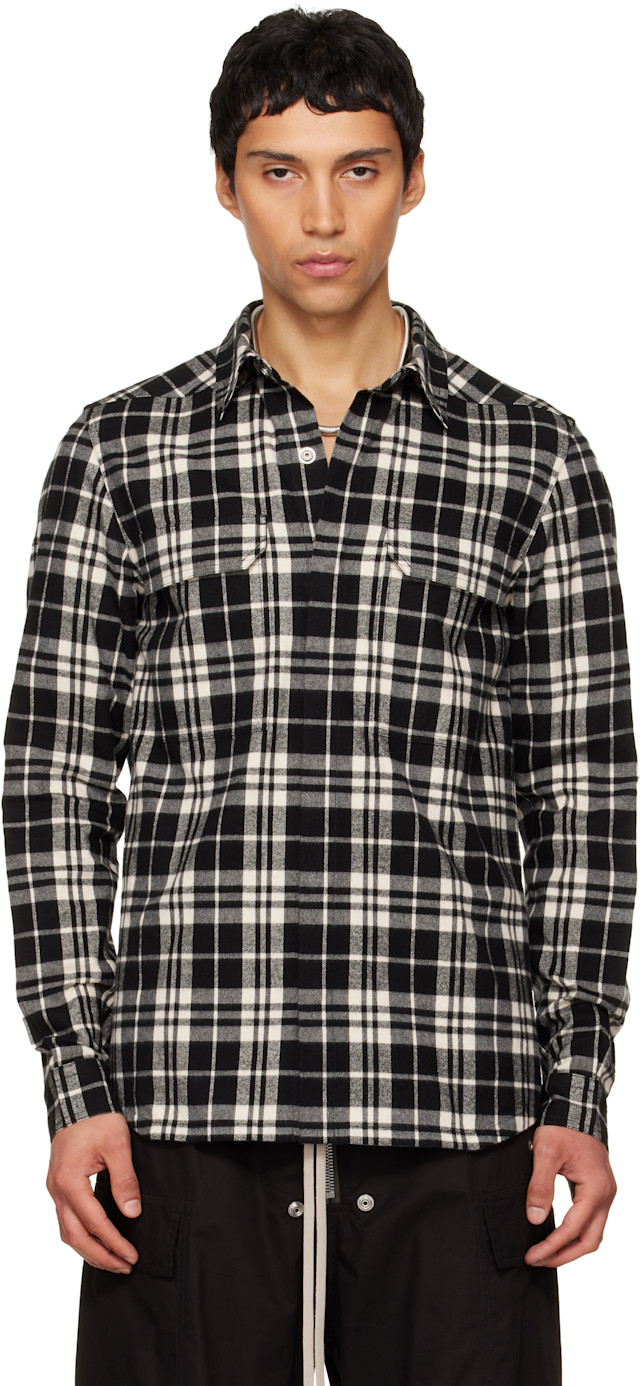 Rick Owens: Black Temple Outershirt | SSENSE